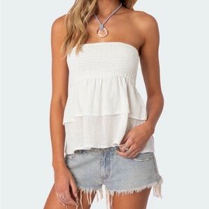 Edikted strapless linen top